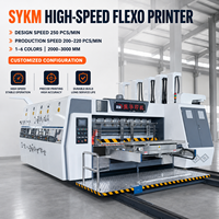 Machine d'impression flexographique haute vitesse, découpeuse et rainureuse automatique pour boîtes en carton ondulé