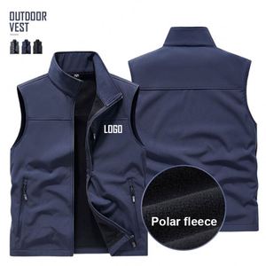 <b>Men's</b> Vests Winter Stand Collar Work Vest Wholesale Wool Warm Sleeveless <b>Jacket</b>, Outdoor with Wool Custom Women's Vest - Product Image 1