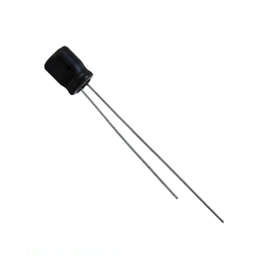 Distribuidor Autorizado, Condensador de Aluminio de 6.3NW747MEFC6.3X7, 47 uF, 20%, 6.3V, Tipo TH, Radial - Product Image 1