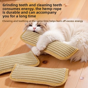 Giocattolo con cuscino per gatti erba gatta e corda di canapa che riempiono i denti per pulire la resistenza al morso del giocattolo consuma energia per uso interno Design classico - Product Image 2