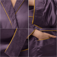 Peignoir de couple à capuche, double face, chaud et doux, pour usage quotidien et après le bain, taille unique, style enveloppant