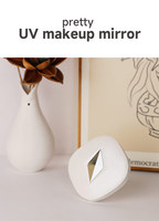 Nouveau design de caméra UV miroir compact de protection solaire miroir de maquillage pour cosmétiques accessoires de beauté vente en gros OEM