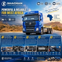 Yeni SHACMAN X3000 6x4 Dizel Ağır Hizmet Tipi Çekici Kamyon 440HP Hava Süspansiyonlu Tanker Treyler Ağır Yük Taşımacılığı Yarı Yedek Parça Batı