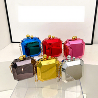 Tas Selempang Wanita Berkualitas Tinggi Terbaru dengan Tali Rantai, Tas Selempang Warna-warni untuk Wanita, Tas Bahu Tunggal