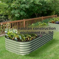 Jardinière rectangulaire en acier galvanisé, robuste, pour l'extérieur, pour légumes et herbes, directement de l'usine