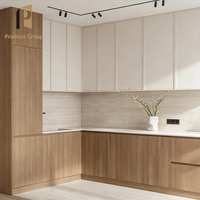 Meubles de cuisine en mélamine style moderne pour projet de construction sur mesure de toute la maison