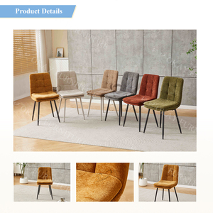 Chaises de salle à manger en velours à prix abordable avec structure en acier pour la maison et les restaurants – Offre spéciale - Product Image 2