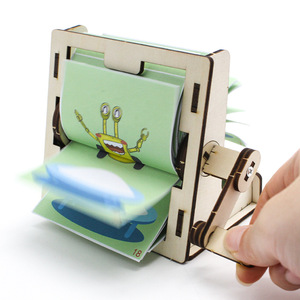 Máquina de Animación Manual con Manivela, Kit de Madera, Juguete Educativo para Niños, Experimento Científico, Modelo de Aprendizaje STEAM - Product Image 4