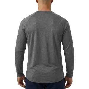 Custom <b>Mens</b> Long Sleeve Thermal <b>Base</b> <b>Layer</b> Crew Neck Moisture Wicking Raglan Sleeves UPF 50+ Athletic Wear - Product Image 3