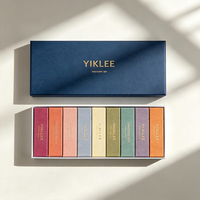 Servicios de Marca OEM/ODM, Juego de Regalo de Perfume en Caja con Lámina Dorada de 2 ml, Juego de Regalo de Fragancias en Caja para Frascos de Perfume