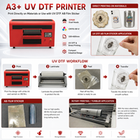 Printer DTF UV DOMSEM A3+ 3360 Baru dengan Dua Head XP600, Sistem Sirkulasi dan Pengadukan Tinta Putih, CMYK + Putih + Pernis, Emboss 3D