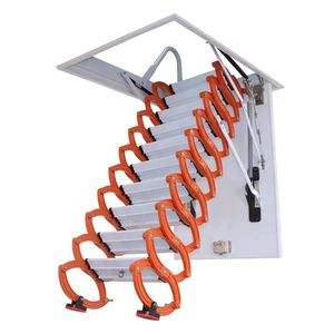 <span class=keywords><strong>Escalera</strong></span> retráctil plegable <span class=keywords><strong>de</strong></span> aleación <span class=keywords><strong>de</strong></span> aluminio para cabina, loft, sótano y ático - Product Image 6