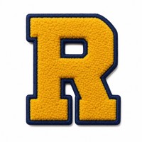 Patch brodé en chenille 3D personnalisé avec la lettre R, à coller à chaud pour les vestes d'équipe, les sweats à capuche et les casquettes