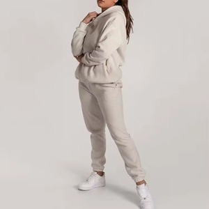 Damen Oversize Kapuzenpullover Einfarbig Gestrickt Lässig Normale Länge Herbst Winter Atmungsaktiv 100% Baumwolle 300gsm - Product Image 2