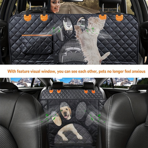 Housse de siège de voiture pour chien, hamac, Oxford 600D, imperméable, antidérapant, <span class=keywords><strong>protection</strong></span> de siège arrière pour animaux de compagnie avec fenêtre en maille pour SUV, voitures, camions - Product Image 5