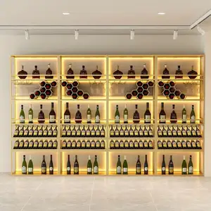 Modern Luxury Shiny Steel Display Wine Cellar Cabinet Cheap Price Living Room Cabinets Bar Cabinet