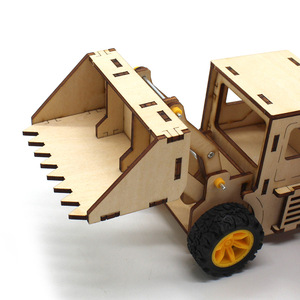 Wooden Excavator <b>Model</b> <b>Building</b> Kit For Kids STEM Education Science Toy 4-6 Years Old DIY Assembly Construction Set - Product Image 2