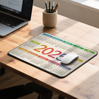 350x300x2mm tapis de calendrier de souris en caoutchouc noir de dessin animé écologique bonne qualité impression personnalisée bureau tapis de souris vierge