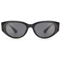 Lunettes de soleil Cat Eye UV400 Full Rim Monture noire légère avec verres gris Style millionnaire Fashion Commuter Premium for Women