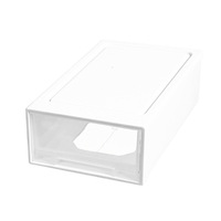 Petite boîte de rangement de bureau en plastique de type tiroir pour cosmétiques et papeterie ; Organisateur de bureau empilable avec couvercle pour la maison et le bureau – Nouveau