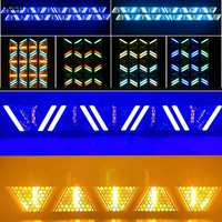 Barre lumineuse rétro à 5 têtes Matrix Vintage COB LED avec lampe auxiliaire RGB, DMX, RDM, activée par le son, pour DJ, mariage, club