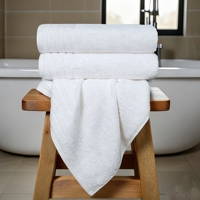 Serviettes d'hôtel 100% coton avec logo personnalisé, taille 500-700 g/m², technique de tissage, serviettes de bain, de visage et de mains 5 étoiles pour hôtel, maison, resort