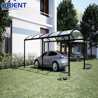 Grand système de carport en aluminium, abri élégant pour une ou deux voitures, idéal pour le stationnement des véhicules