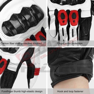 Guantes de Cuero Transpirables para Hombre y Mujer, Guantes de Dedo Completo para Deportes al Aire Libre y Ciclismo - Product Image 3