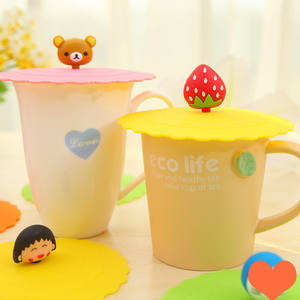 أغطية أكواب سيليكون مخصصة بتصميم كرتوني إبداعي 10 سم، صالحة للطعام، للقهوة والشاي، غطاء قابل لإعادة الاستخدام - Product Image 4