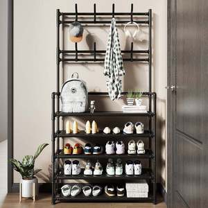 Strong <strong>Metal</strong> Space-Saving Eco-friendly Modern Shoe &amp; <strong>Coat</strong> Storage Rack Freestanding Heavy Duty Living Room <strong>Stand</strong> - Product Image 4
