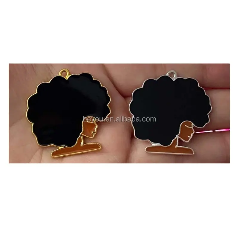 Gold and Silver DIY ethiopian african eritrean women jewelry Africa Lady Girl Women Pendant Goddess Charms For Bracelet
