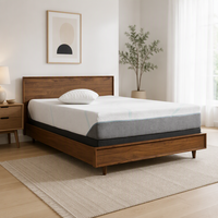Matelas hybride de luxe à ressorts ensachés confortable avec housse amovible et tissu rafraîchissant, expédié compressé dans une boîte