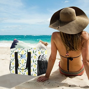 Lemon Design Fashion Women's <b>Extra</b> <b>Large</b> Durable Waterproof Portable Foldable Reusable Tote Convenient <b>Storage</b> <b>Bag</b> - Product Image 6