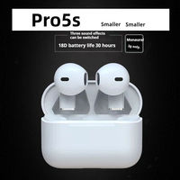 Écouteurs intra-auriculaires sans fil stéréo Pro Low Price Pro5S Gen 2, étanches IPX4, Bluetooth 5.3, faible latence, sport, HiFi, LED