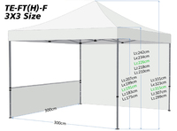 Tente publicitaire pliable personnalisée avec logo, en aluminium, 10x10, imperméable, résistante aux UV, ignifuge, coupe-vent, robuste