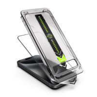 Protection d'écran en verre trempé HD anti-poussière à couverture intégrale avec alignement automatique pour iPhone 16 17 Air 16 Pro Max 16 Plus Verre ESD