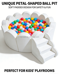 Équipement de jeu intérieur/extérieur unique en mousse ondulée ronde pour enfants, piscine <span class=keywords><strong>à</strong></span> balles de 4 <span class=keywords><strong>à</strong></span> 20 pieds, aire de jeux souple pour fêtes, événements, garderies et location - Product Image 4
