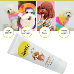 Evcil hayvan ürünleri evcil hayvan rengi saç rengi köpek ve kedi için özel etiket Pet saç boyası köpekler için hayvan boya