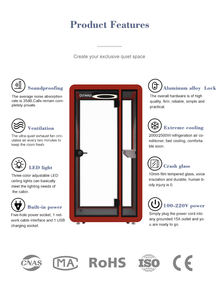 <span class=keywords><strong>Cabina</strong></span> <span class=keywords><strong>de</strong></span> oficina insonorizada, montaje rápido, silenciosa, insonorizada, caseta <span class=keywords><strong>de</strong></span> práctica, reducción <span class=keywords><strong>de</strong></span> ruido - Product Image 4