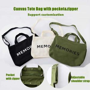 Sac fourre-tout réutilisable personnalisé avec logo, grande capacité, vente en gros, impression personnalisée, avec fermeture éclair et bandoulière – Offre spéciale - Product Image 3