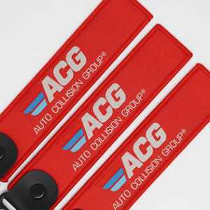 LBR hediye özel promosyon Jet etiketi nakış logosu anahtarlık çift taraflı dokuma motosiklet anahtar etiketi - Product Image 6