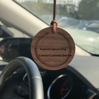 Diffuseur de parfum sans flamme en bois de noyer pour voiture, pendentif désodorisant, disques parfumés pour la maison et la garde-robe, personnalisable avec votre logo