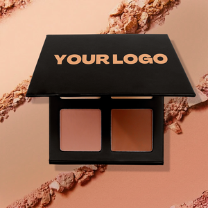 नवीनतम पेशेवर diy कस्टम ब्रोंजर मेकअप पाउडर संकुल पैलेट कम moq चेहरा निजी लेबल के साथ हाईलाइट - Product Image 2