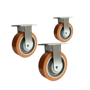 Good Bonding Low Traction Flat <strong>Free</strong> Iron Polyurethane Nylon <strong>Caster</strong> <strong>Wheel</strong> 8 Inch Industrial Household 60-120kg Load Capacity - Product Image 2