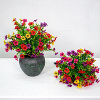 Boule florale artificielle de violette pour décoration de patio, allée et jardin avant-cour, à enfouir dans le sol