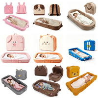Lit de voyage pliable 2-en-1 pour tout-petits, convertible en chaise, canapé de voyage pour enfants avec housse amovible, idéal pour le camping, fabriqué en usine OEM