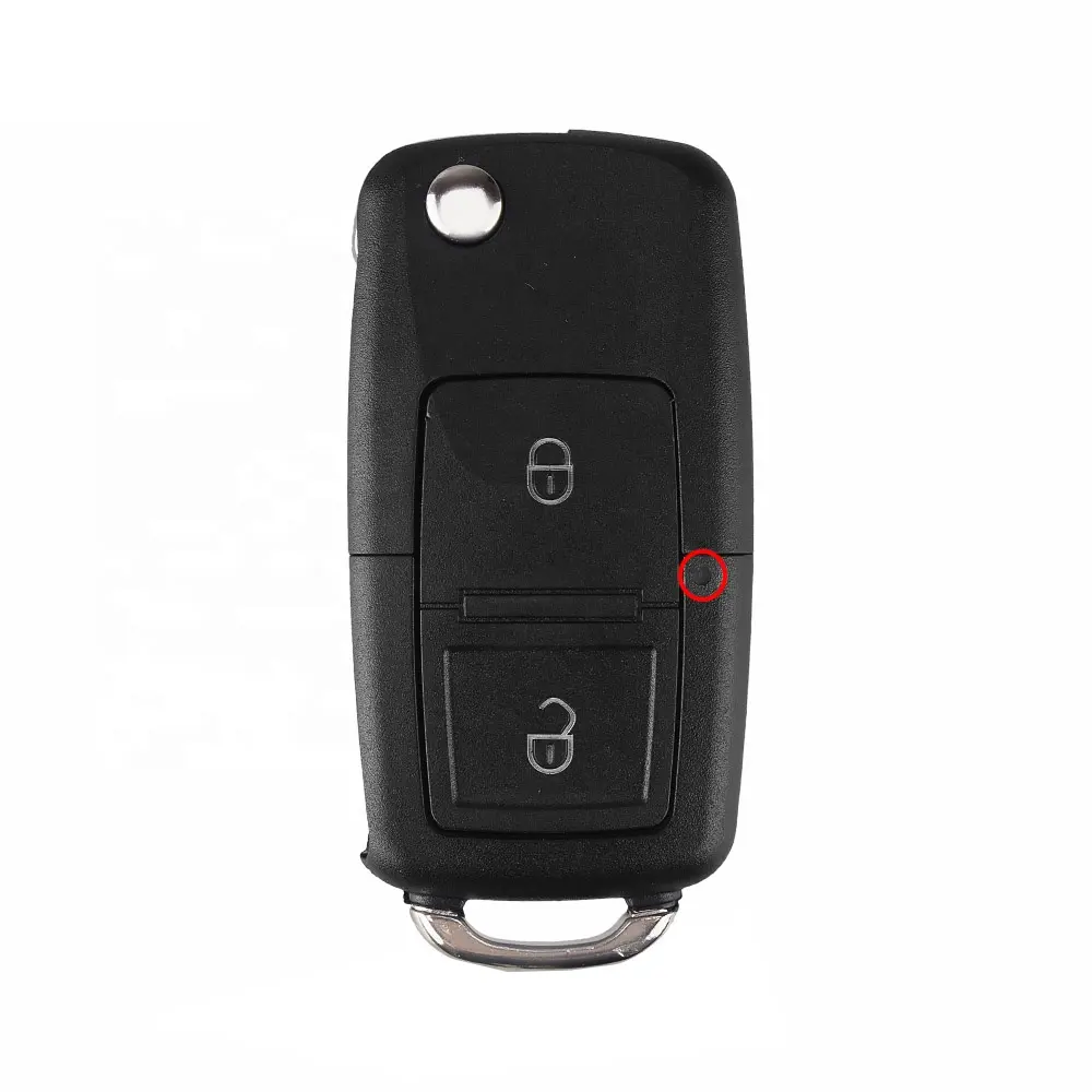 Keyyou-coque de clé télécommande pliable 2 boutons, pour voiture Golf, Passat, Bora, Polo, Touran