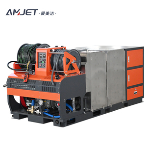 ماكينة تنظيف Amjet لإلغاء حجب الأنابيب 180bar 17gpm مع خزان مياه لتر وصندوق أدوات - Product Image 1