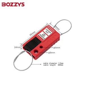 BOZZYS 산업용 장비 에너지 잠금용 스테인리스 스틸 케이블 미니 안전 케이블 잠금 장치