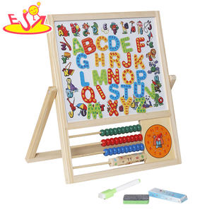 <span class=keywords><strong>2</strong></span>-in-1 houten dubbelzijdige ezelset met alfabetmagneten, rekenbord en schrijf-activiteiten - leer- en kunstactiviteitenstation voor kinderen W12B321 - Product Image 1